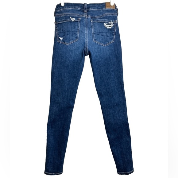 American Eagle Womens Jeggings Skinny Jeans Thrashed Distressed, Size 0 Short - Picture 2 of 12